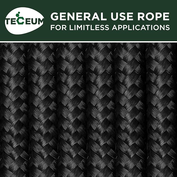 TECEUM Rope – 1/4” & 3/8” – 90 FT | 150 FT – Strong All-Purpose Utility Rope – - Image 9