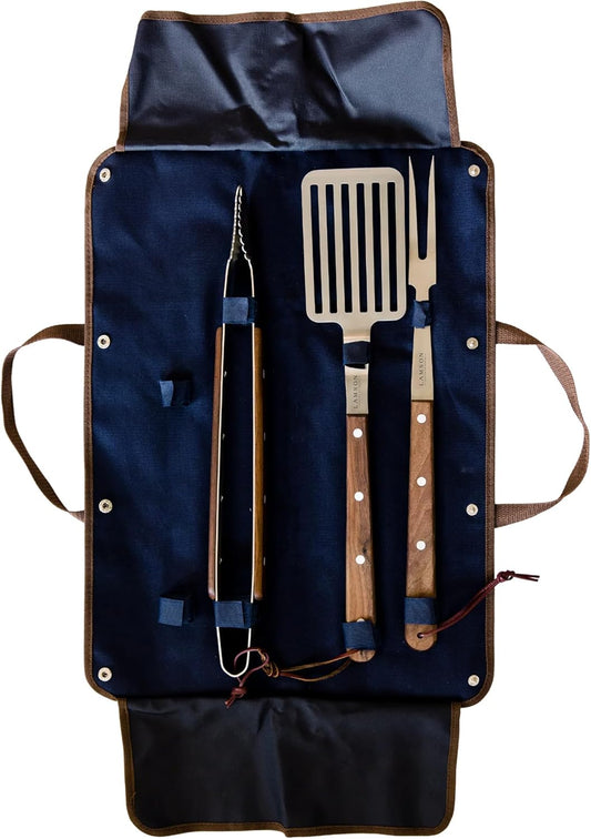 Lamson Premier 20" Walnut 3-Piece BBQ Set