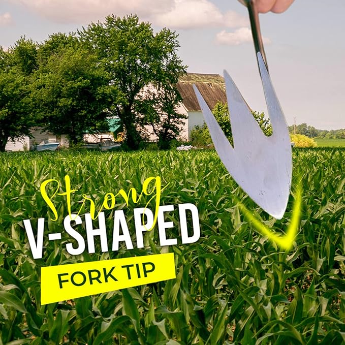 Weeding Artifact Uprooting Garden Weeding Tool, Upgraded Weed Removal Tool, Stainless Steel/Manganese Steel Weed Puller Manual Weeders for Home Gardening Yard Farmland (Wood Handle)