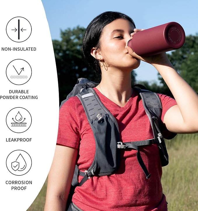 Bambaw 750 ml Metal Water Bottle, Non-Insulated Stainless Steel Bottle 750 ml - Image 3