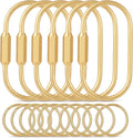 Tiezzi 6 Pack Gold Carabiner Key Ring Clip, Premium Brass Screw Locking by Unknown