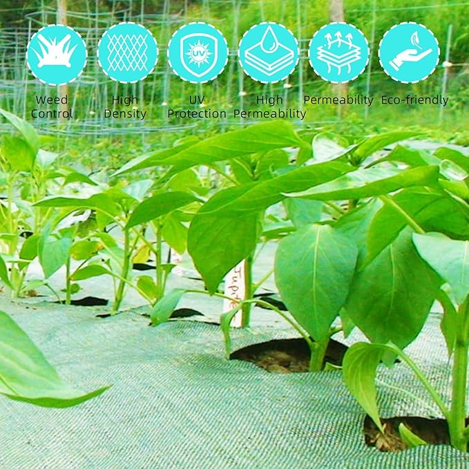 6.5 Ft x 300 Ft Heavy Duty Weed Barrier Landscape Fabric, 3Oz Professional Grade Weed Barrier Fabric for Gardening, Erosion Control & Construction, Durable Polypropylene Ground Cover