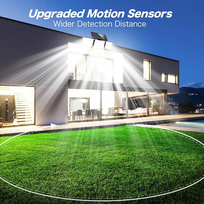 Adewalk Outdor Security Solar Light -4Pack 188 LED Solar Motion Sensor Light - Image 3