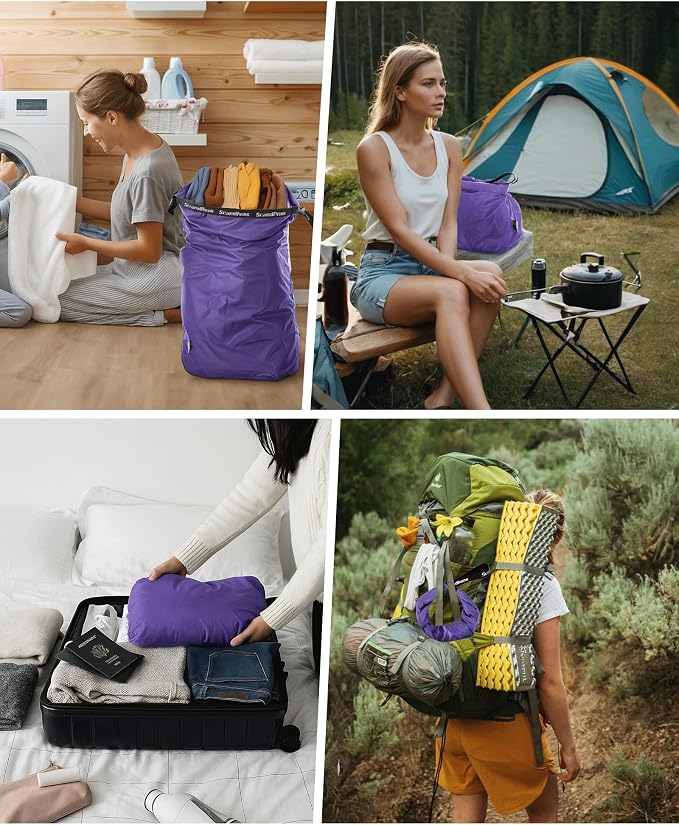 Travel Laundry Bag, Pump-free Vacuum Compression Dirty Clothes Bag, Medium - Image 6