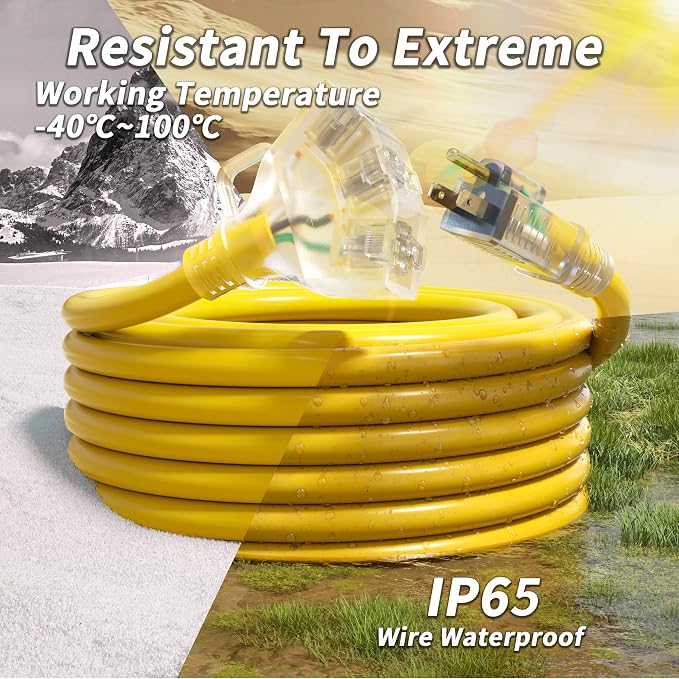 PlugSaf 10 FT 10 Gauge Outdoor Extension Cord - Image 4