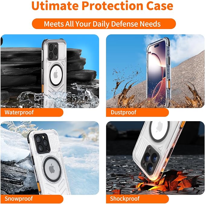 for iPhone 16 Pro Waterproof Case Compatible - Image 3