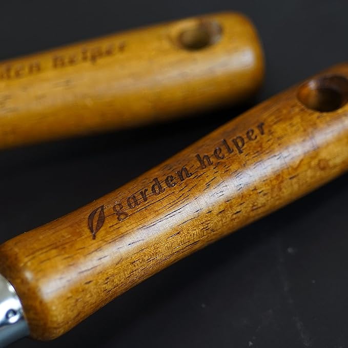 Hand Cultivator Garden Tool Heavy Duty Japanese Steel with Wood Handle, Manual Small Hand Rake Soil Tiller for Weeding, Digging, Cultivating, 3 Claws, Made in Japan, Silver