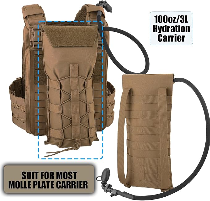 PETAC GEAR 1.5L / 3L Tactical Hydration Pack，Molle Carrier Pouch - Image 2