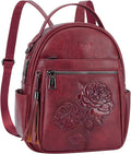 Mini Backpack Purse for Women, Embossed Vegan Leather Small Backpack Fashion by BestSeller