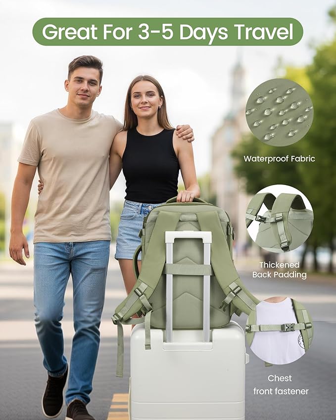LOVEVOOK 40L Travel Backpack for Women & Men, Airline Approved Carry On Backpack - Image 5