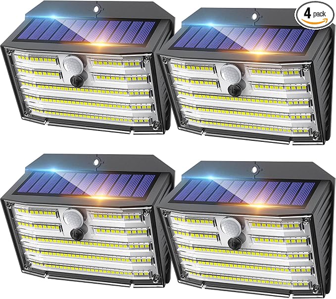 CLAONER Solar Lights Outdoor, Wireless Motion Sensor Lights, IP65 Waterproof by Claoner