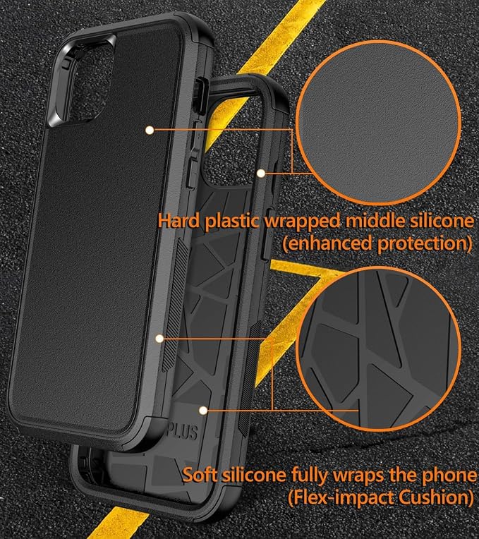 for iPhone 15 Plus Case Heavy Duty Protection Phone Case Cover - Image 6