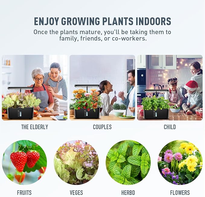 Ahopegarden 50pcs Hydroponic Pods Kit: Compatible with AeroGarden Herb Kits with 50 Grow Sponges; 50 Pods Lable, Highly Breathable - Indoor Garden Kit Supplies for Most Brands