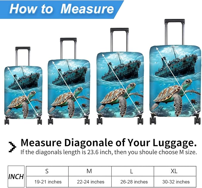 Luggage Cover Protector for 30-32 Inch Suitcases, TSA Approved Elastic Travel - Image 2