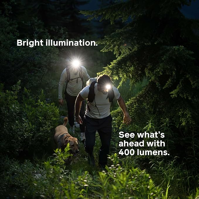 BioLite Range 400 Waterproof, Fast-Charging Rechargeable Headlamp, Midnight Grey - Image 5