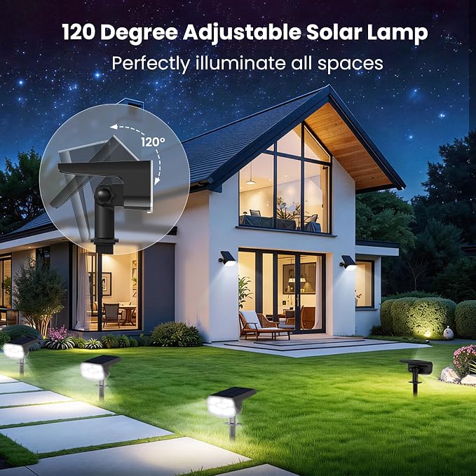 Solar Spotlights, Super Bright LED, 2 CCT Warm & Cool Light, Solarspot Lights - Image 5