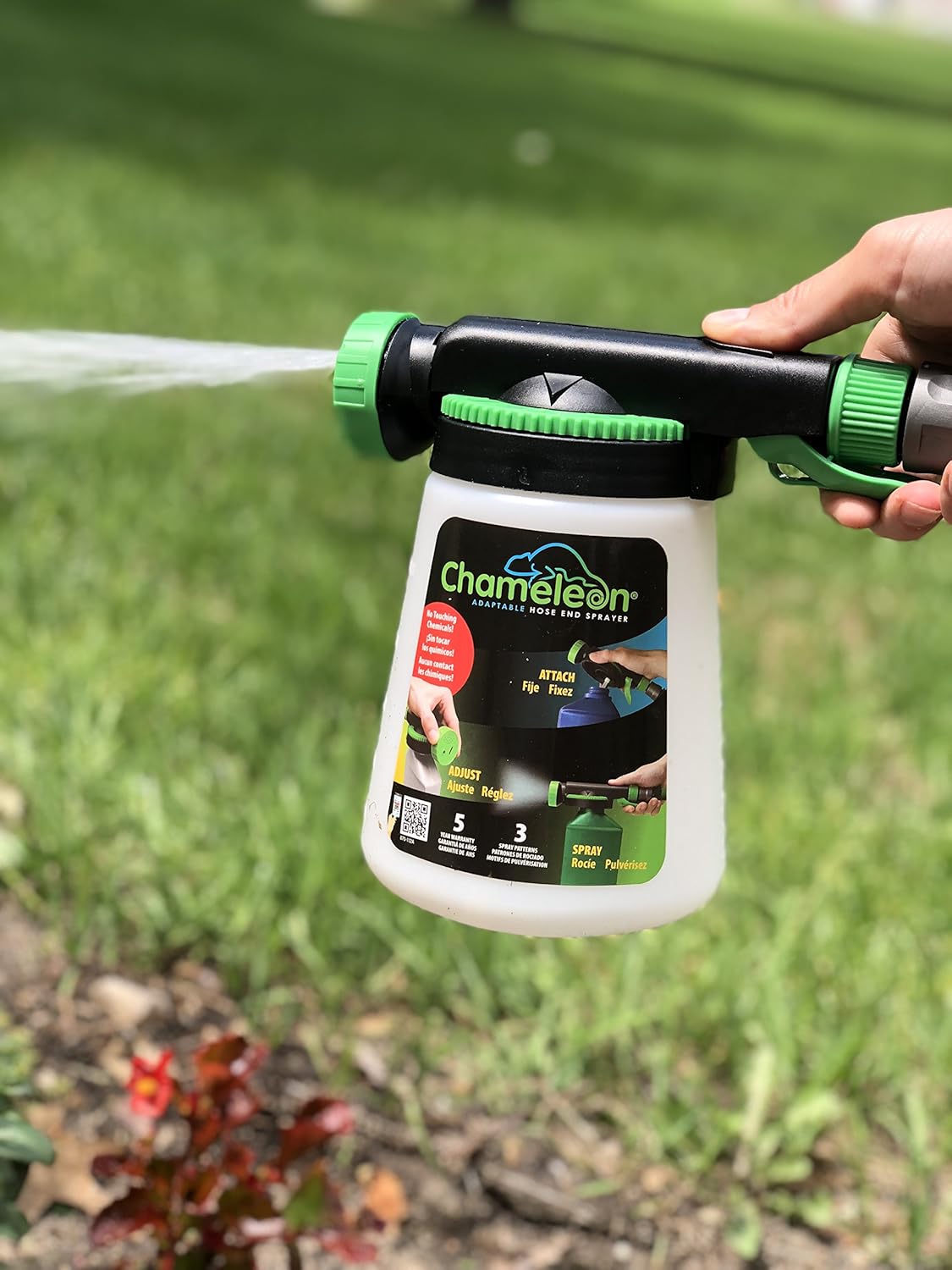 RL Flo-Master Chameleon Hose End Sprayer for use with Fertilizers, Weed Killers, Fungicides and Insect Killers, 32 ounce Refillable Bottle Included