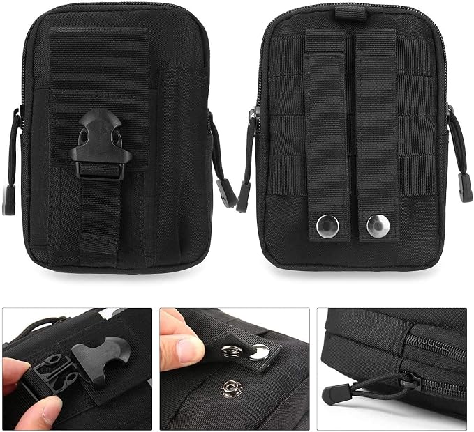 Belt Pouch, Tactical Molle Phone Pouch EDC Utility Pouches Waist Bag, Small - Image 3