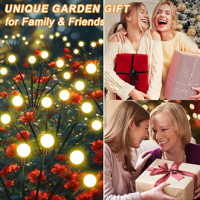 ZFNN Solar Garden Lights Outdoor, 10 Pack 60 LED Solar Firefly Lights, Swaying - Image 6