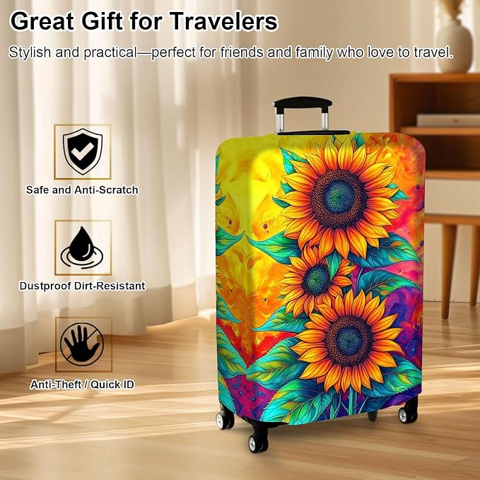Luggage Cover Protector for 26-28 Inch Suitcases, TSA Approved Elastic Travel - Image 7