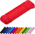 TECEUM Rope – 90 Feet x 1/4 Inch – Red – Strong All-Purpose Utility Rope – by TECEUM