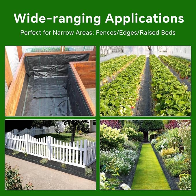 Weed Barrier Landscape Fabric Heavy Duty,3.2 OZ Premium Garden Weed Blocker Fabric for Weed Control, Plastic Ground Cover with Woven Weed Cloth,Durable Landscaping Fabric (2.8 X 50FT)