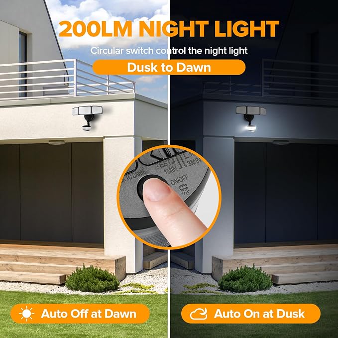 LUTEC 2 Pack 74W 8000 Lumen Motion Sensor Outdoor Lights, 5000K Daylight - Image 5