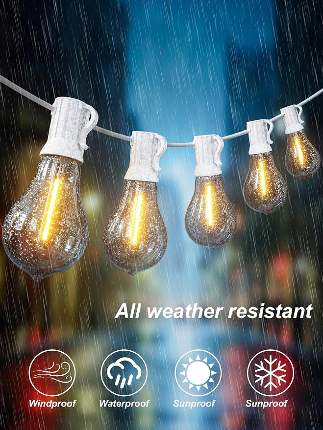 DAMAING Outdoor String Lights 200FT Waterproof Patio Lights - Image 4