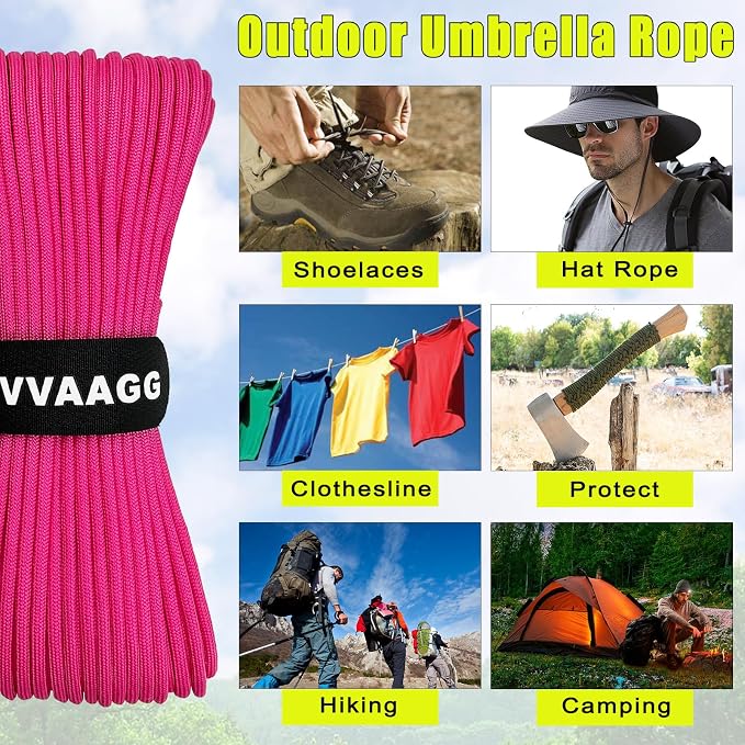 VVAAGG 1000 Paracord Rope, 50ft 12 Strand Parachute Cord - Image 6