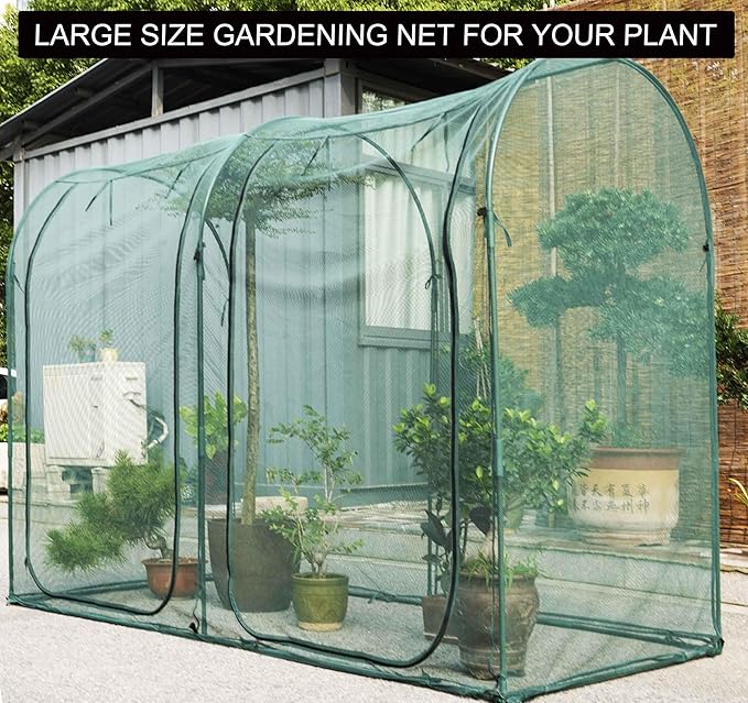 Poray Large Tunnel 8.2'x4' Plant Netting Cover, 6FT Tall Crop Cage Tomato Netting,Pest Guard Cover for Vegetables &Fruits,Durable Gardening Net for Plant and Animal
