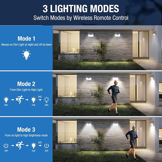 Peasur 18 Pack/140 LED Solar Lights, Outdoor Waterproof, 3 Lighting Modes - Image 3