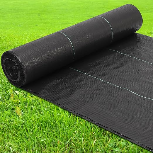Towallmark Weed Barrier Landscape Fabric 3FTx300FT, Heavy Duty 3.2O Weed Block Gardening Ground Cover Mat, Weed Control Garden Cloth, Woven Geotextile Fabric for Underlayment, Driveway Fabric