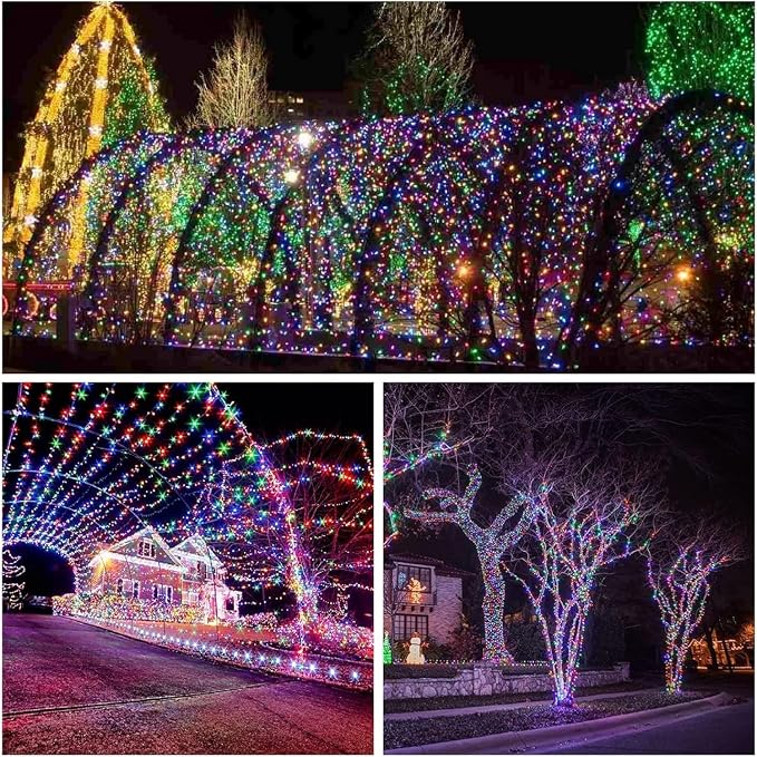 Extra-Long Solar String Lights for Outside, 4 Pack 400LED Solar Fairy Lights - Image 7