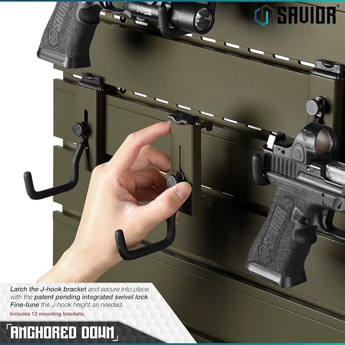 Savior Equipment Wall Rack System Heavy-Duty Steel Tactical Rifle Carbine - Image 3