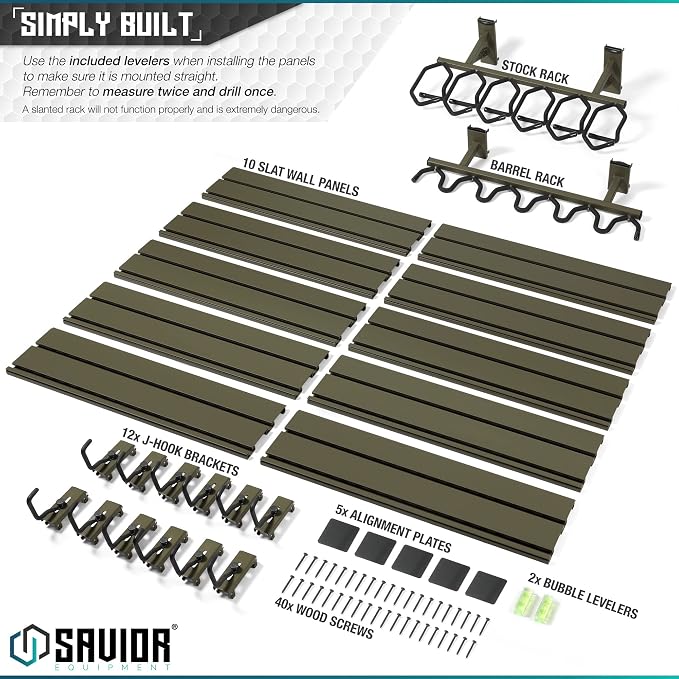 Savior Equipment Wall Rack System Heavy-Duty Steel Tactical Rifle Carbine - Image 6