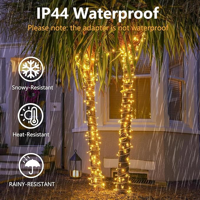115FT 300LED Warm White Christmas String Fairy Lights Indoor/Outdoor, Waterproof - Image 5