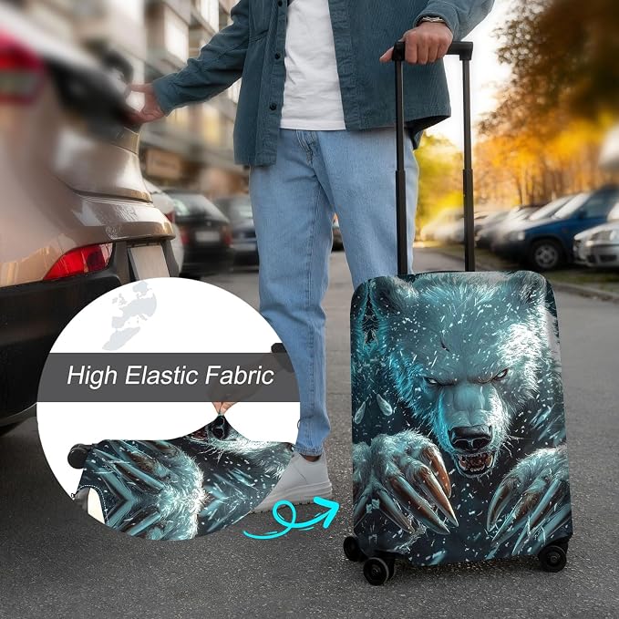 Luggage Cover Protector for 22-24 Inch Suitcases, TSA Approved Elastic Travel - Image 4
