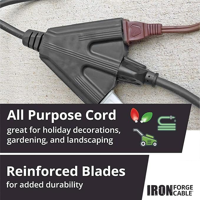 Iron Forge Cable 14 Gauge Outdoor Extension Cord 100 Ft - Image 3