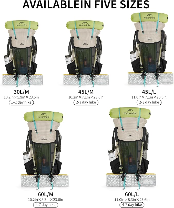 Naturehike 45L Rock 2.0 Upgraded Internal Frame Hiking Backpack - Image 7