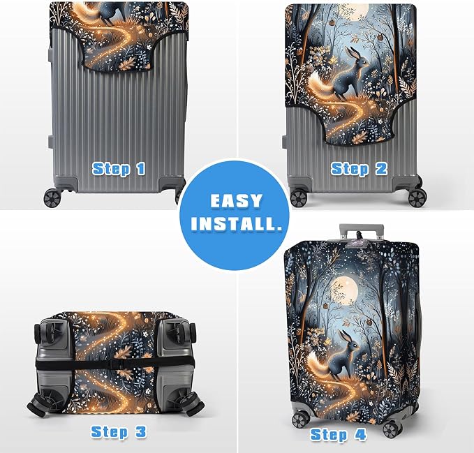 Luggage Cover Protector for 26-28 Inch Suitcases, TSA Approved Elastic Travel - Image 6
