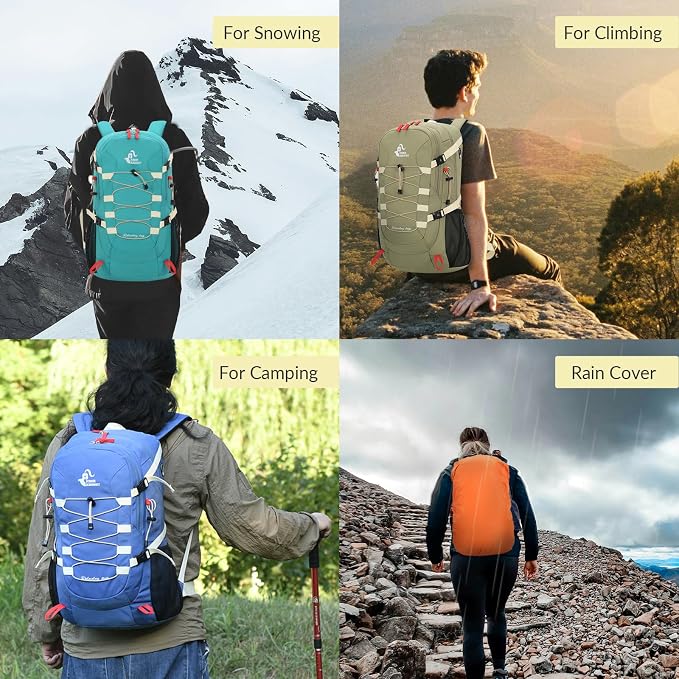 Bseash 40L Waterproof Hiking Camping Backpack - Image 7