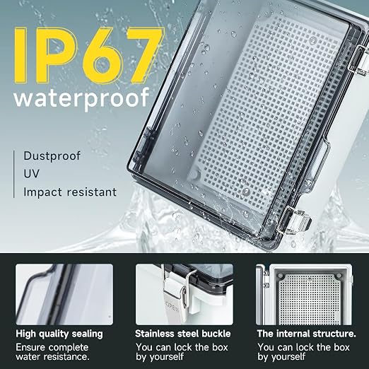 Waterproof Electrical Junction Box，IP67 Waterproof Clear ABS Plastic Enclosure - Image 3