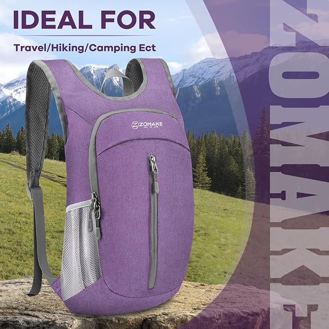 ZOMAKE 10L Ultra Lightweight Packable Backpack, Small Daypack Light Foldable - Image 6