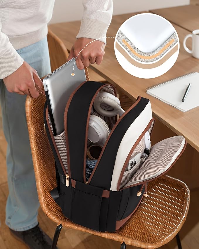LOVEVOOK Laptop Backpack for Women, 15.6 inch Waterproof College Backpack Woman - Image 4
