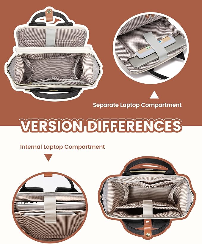 LOVEVOOK Laptop Backpack for Women, 17.3'' Waterproof Nurse Bag Teacher Work - Image 5