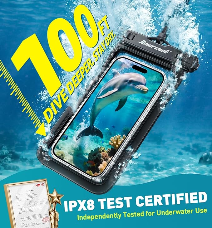 Hiearcool Waterproof Phone Pouch, IPX8 Waterproof Phone Case - Image 2