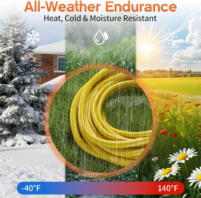 100ft 12 Gauge Heavy Duty 3 Outlet Extension Cord Splitter - Image 6
