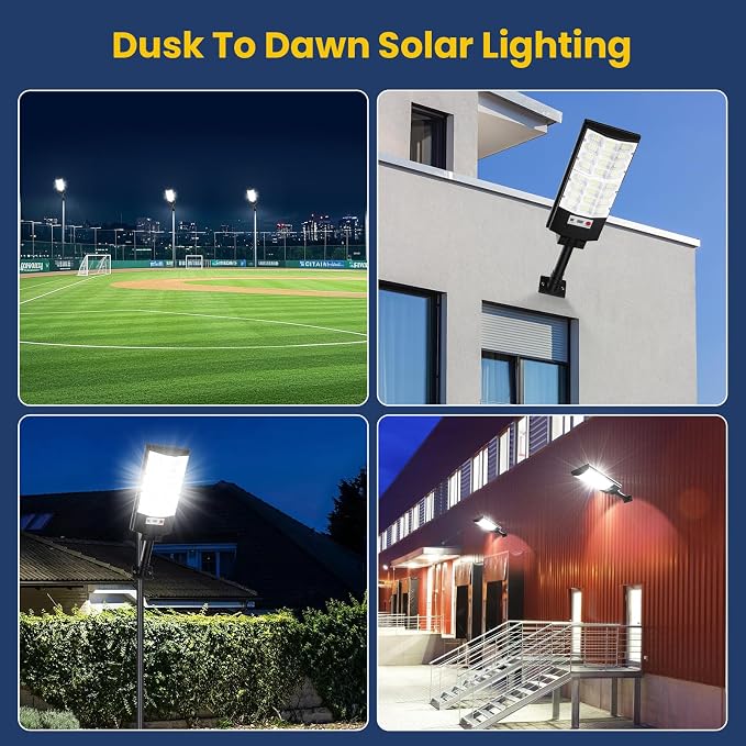 2-Pack Solar Street Lights Outdoor Waterproof, 12000LM Solar Lights - Image 7