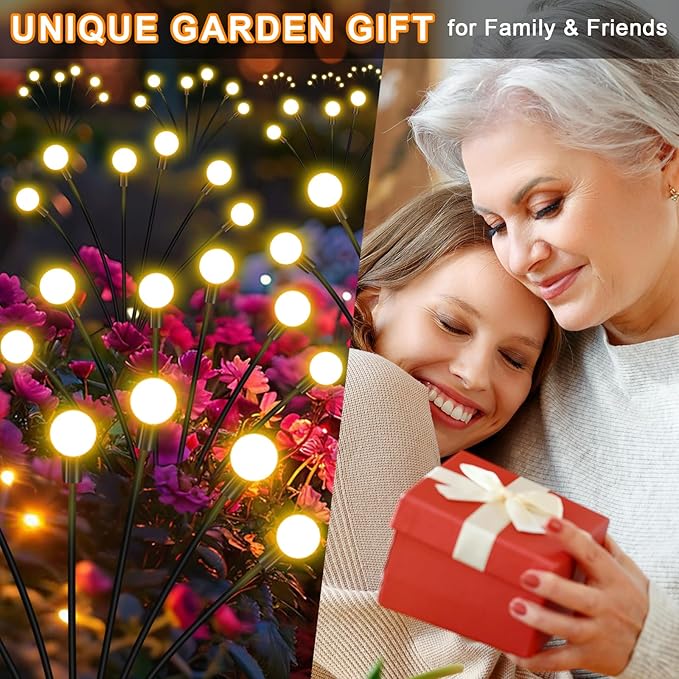 NBQQ Solar Garden Lights Outdoor, Waterproof Solar Powered Lights - Image 3