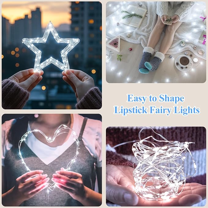 66FT Rechargeable String Lights Battery Operated, Battery Powered Copper Wire - Image 6